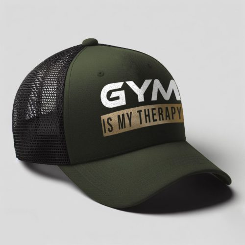 Gym is my therapy - Baseball sapka / Army+fekete