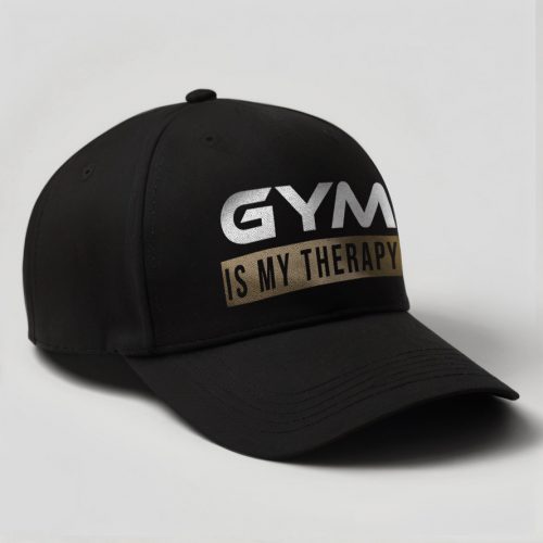 Gym is my therapy - Baseball sapka / Fekete