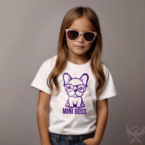 Mini boss - Francia bulldog / Gyerek póló (univerzális fazon)