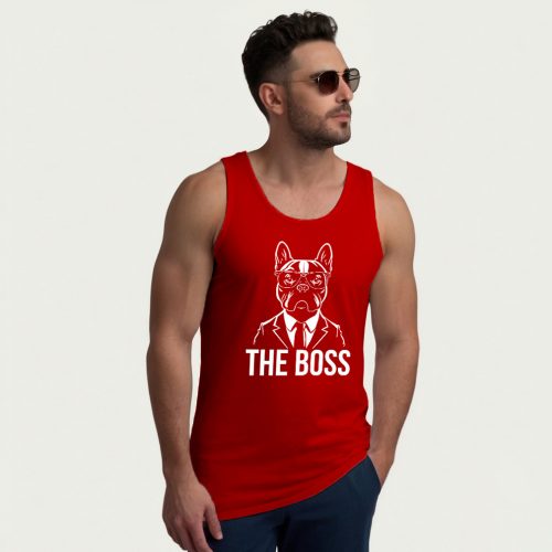 The boss - Francia bulldog / Classicfit trikó 