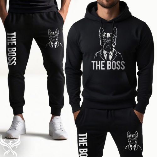 The Boss - Francia bulldog / Fekete melegítő szett